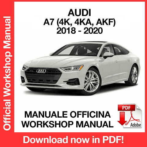 MANUALE OFFICINA AUDI A7 (2018-2020) (EN)