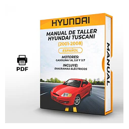 Manuale di officina Hyundai Tuscani (2001-2008) PDF