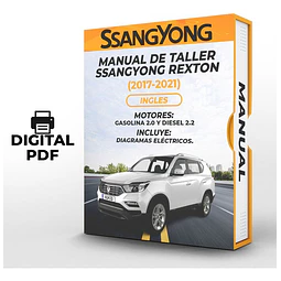 Manuale officina Ssangyong Rexton (2017-2021) inglese