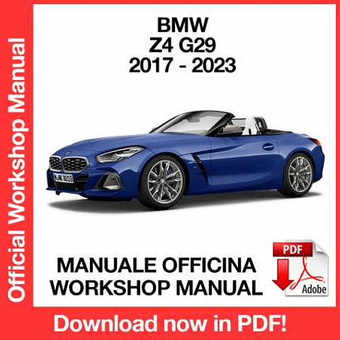 Manuale Officina BMW Z4 G29 (2017-2018-2019-2020-2021-2022-2023) (EN)