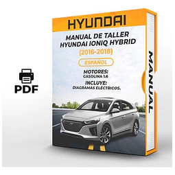 Manuale di officina Hyundai Ioniq Hybrid (2016-2018) PDF