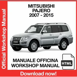 Manuale Officina Mitsubishi Pajero (2007-2008-2009-2010-2011-2012-2013-2014-2015) (EN)