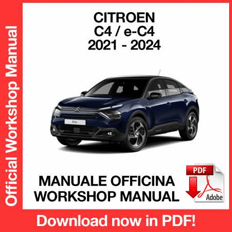Manuale Officina Citroen C4 e-C4 (2021-2022-2023-2024) (EN)