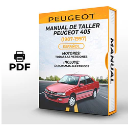 Manuale di officina Peugeot 405 (1987-1997) PDF