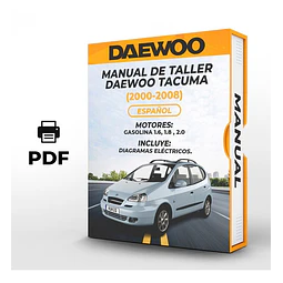 Manuale officina Daewoo Tacuma (2000-2008) 1.6, 1.8, 2.0 PDF