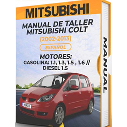 Manuale d'officina Mitsubishi Colt (2002-2013) 1.1, 1.3, 1.5, 1.6  GASO 1.5 PDF