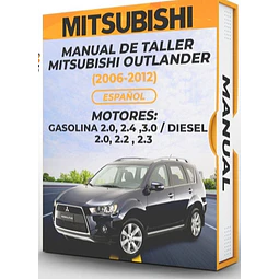 Manuale d'officina Mitsubishi Outlander (2006-2012) 2.0, 2.4, 3.0 / Gaso 2.0, 2.2, 2.3