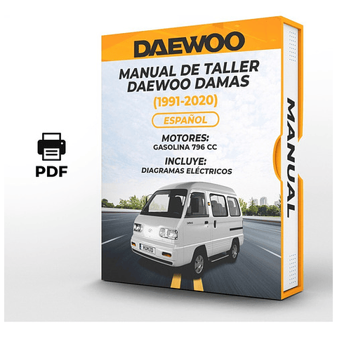 Manuale di officina Daewoo Damas (1991-2020) 796 cc PDF