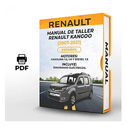 Manuale d'officina Renault Kangoo (2007-2021) 1.2, 1.6 E GASO 1.5 