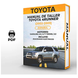 Manuale di officina Toyota 4Runner (2002-2009) 4.0, 4.7 E Gaso 3.0