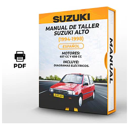 Manuale di officina Suzuki Alto (1994-1998) PDF