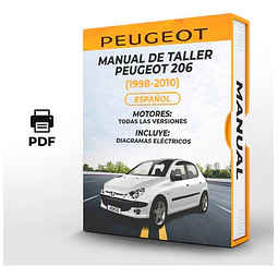 Manuale di officina Peugeot 206 (2004, 2005, 2006, 2007, 2008, 2009, 2010)