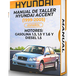 Manuale d'officina Hyundai Accent (1999, 2000, 2001, 2002, 2003, 2004, 2005) 1.3, 1.5 E 1.6 GAS 1.5