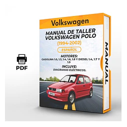 Manuale di officina Volkswagen Polo (1998, 1999, 2000, 2001, 2002) 1.0, 1.3, 1.4, 1.6, 1.8