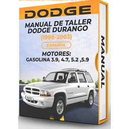 Manuale di officina Dodge Durango (1998, 1999, 2000, 2001, 2002, 2003) 3.9, 4.7, 5.2, 5.9