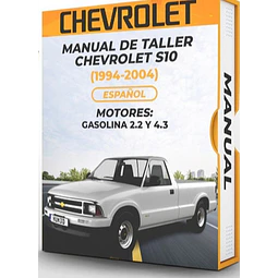 Manuale di officina Chevrolet S10 (1994, 1995, 1996, 1997, 1998, 1999, 2000, 2001, 2002, 2003, 2004) MOTORI: BENZINA 2.2 E 4.3