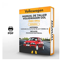 Manuale di officina Volkswagen Gol ( 1988, 1989, 1990, 1991, 1992, 1993, 1994) 1.0, 1.3, 1.5, 1.6, 1.8, 2.0