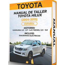 Manuale d'officina Toyota Hilux (2004, 2005, 2006, 2007, 2008, 2009, 2010, 2011, 2012, 2013, 2014, 2015)PDF