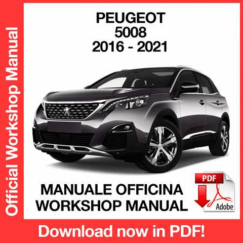 Manuale Officina Peugeot 5008 (2016-2017-2018-2019-2020-2021) (EN)