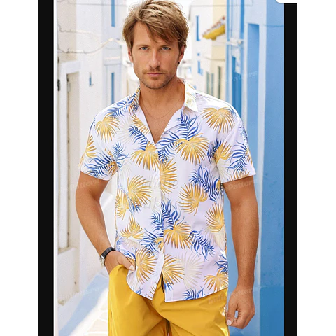 Tropical Hawaiian Shirt Sewing Pattern, Sizes XS-XXXL, Men's Shirt Pattern, PDF
