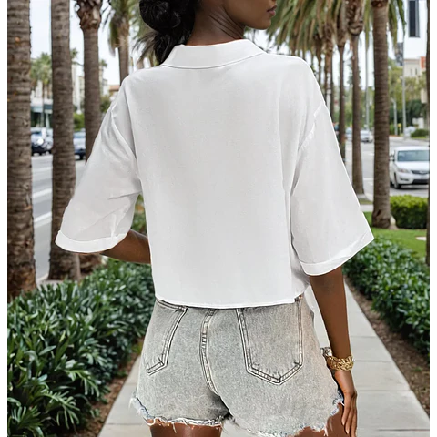 Sewing pattern for a short shirt, women's sewing, shirt pattern, sewing for beginners