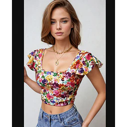 Sewing pattern for a top with a tie back | XS-XXXL | ruffled top | cropped top | backless top | open back top
