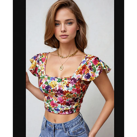 Sewing pattern for a top with a tie back | XS-XXXL | ruffled top | cropped top | backless top | open back top