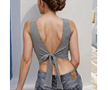Women's Back Tie Top Sewing Pattern | PDF Top | Open Back | Beginner Pattern