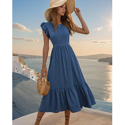 Dress Pattern | XS-XXXL | Ruffle Dress Sewing Pattern | Summer Dress Pattern | Women Sewing Pattern | Easy Dress PDF Pattern, Beginner Dress