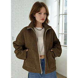 Jacket Sewing Pattern, Women Sewing Pattern, Teddy Jacket with Lining, Zip Up Jacket, Beginner Sewing Pattern, Sewing Pattern Jacket Coat