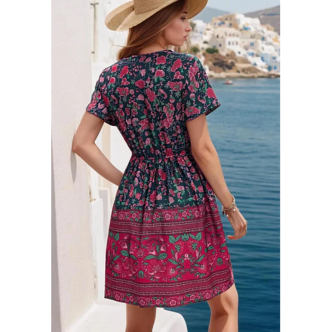 Boho Dress Sewing pattern | XS- XXL | Dress pattern | Wrap Dress | Summer dress | Women sewing pattern | Sewing Patterns | Short Dress