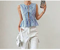 Top Sewing Pattern | Women Sewing Pattern | Blouse Pattern | Front Tie Top Pattern | Sewing Patterns for Beginner Top | Peplum Top, Tank Top