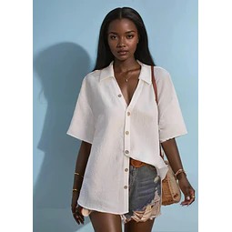 Summer Shirt Sewing Pattern, Shirt Pattern, Short Sleeve Shirt Pattern, Sewing Pattern, Women Sewing pattern, Beginner Sewing Pattern Blouse