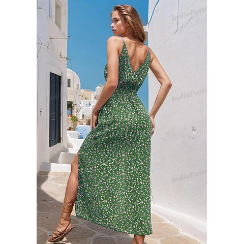 Wrap Dress Pattern | XS-XXXL | Slit Dress Sewing Pattern | Summer Dress Pattern | Women Sewing Pattern | Belted Dress PDF Pattern Sleveless