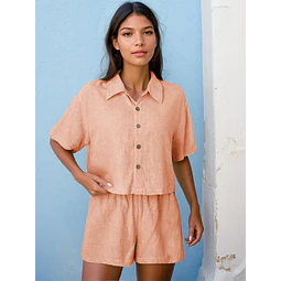Crop Shirt & Shorts Sewing Pattern | Sewing Pattern Women | Wide Leg Shorts Pattern | Top Pattern | Women patterns | Tank Top | Summer Set