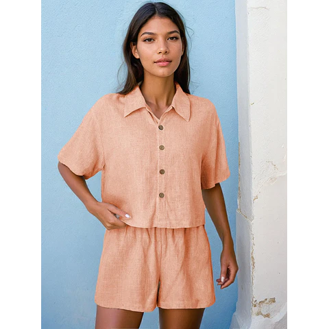 Crop Shirt & Shorts Sewing Pattern | Sewing Pattern Women | Wide Leg Shorts Pattern | Top Pattern | Women patterns | Tank Top | Summer Set