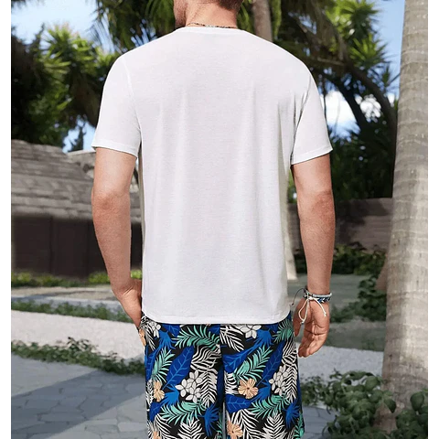 Men Tshirt Pattern, Tshirt with Pocket, Hawaiian TShirt Sewing Pattern, Tropical shirt sewing pattern, Sewing Pattern for Men, Men Pattern