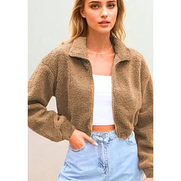 Jacket Pattern, Women Jacket Sewing Pattern, Crop Jacket, Teddy Jacket, Zip Up Jacket,  Crop Jacket Women Sewing Pattern, Beginner Pattern