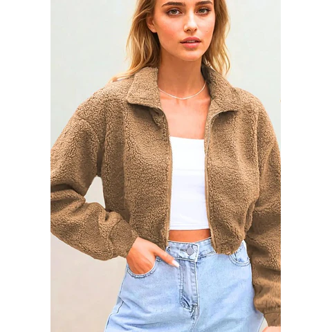 Jacket Pattern, Women Jacket Sewing Pattern, Crop Jacket, Teddy Jacket, Zip Up Jacket,  Crop Jacket Women Sewing Pattern, Beginner Pattern