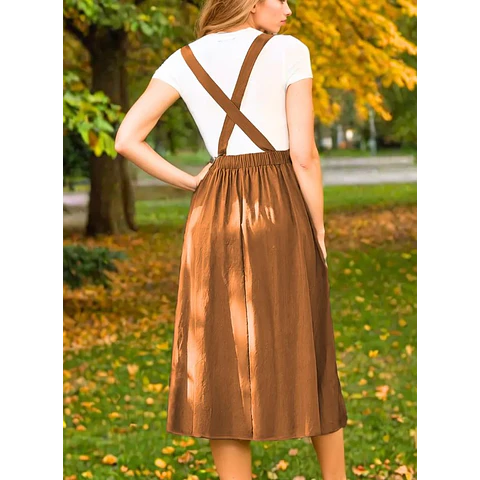 Pinafore Skirt Sewing Pattern for Women PDF | S-XL | Skirt Pattern | Suspender skirt pdf pattern, pinafore pattern, Easy sewing pattern