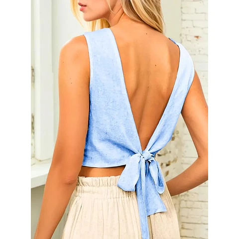 Top Sewing Pattern, Women Pattern, Back Tie Top Pattern, Sewing Patterns for Women, Summer Top, Sewing Pattern Top Women, Tie Top Pattern