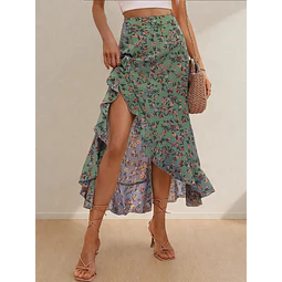 Summer Skirt Pattern | Skirt Sewing Pattern | Women Sewing Pattern | Sewing Patterns | Summer Skirt Sewing pattern | Ruffle Hem Skirt