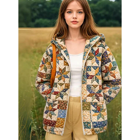 Jacket with Hoodie Sewing Pattern for Women | Coat Pattern | Sewing Patterns | Quilted Jacket Pattern | Hooded Jacket Coat | Beginner Jacket