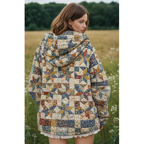 Jacket with Hoodie Sewing Pattern for Women | Coat Pattern | Sewing Patterns | Quilted Jacket Pattern | Hooded Jacket Coat | Beginner Jacket
