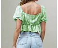 Ruffled Crop Top Sewing Pattern for Women PDF, Top Pattern, Milkmaid pattern, Puff Sleeve Top,  Women Sewing pattern PDF, Summer Top pattern