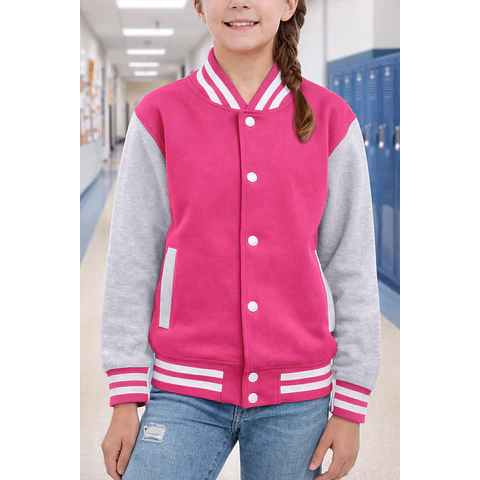 Molde Digital Campera Universitario Niños unisex, pack Talles 4 A 16