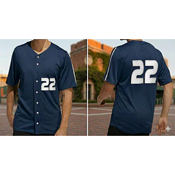 Molde Digital Camiseta Beisbolera, Pack Talles S Al Xxl