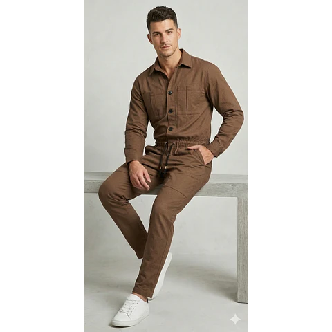 Molde Digital Mameluco Con Abotonadura, Talles 3xl Al 7xl