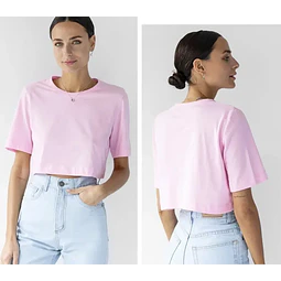 Molde Digital Remera Corta-crop Manga Ancha, Talles S Al Xxl