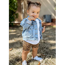 Molde Digital Short Calza Biker Para Bebes, Talles 1 Al 8